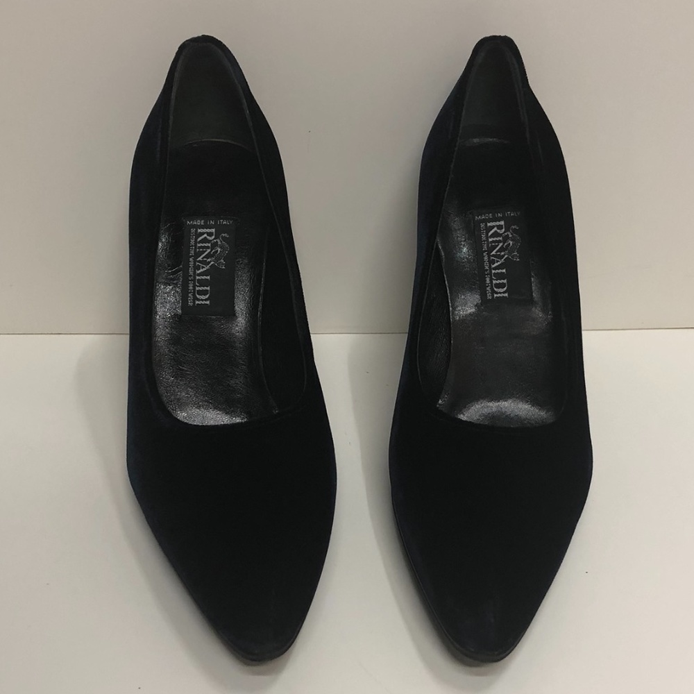 Baldan Made in Italy Navy Velvet Curve High Heel